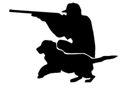 Hunter with Dog Adhesive Car Sticker