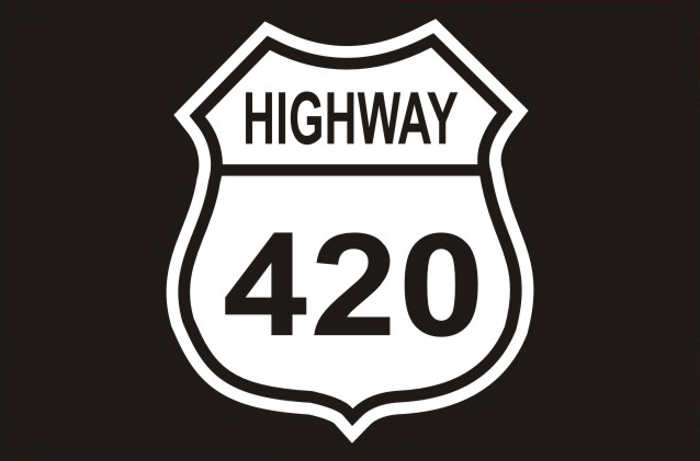 hwy 420 die cut decal