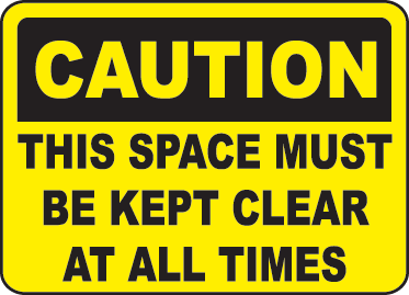 Keep Area Clear Signs and Decals 04