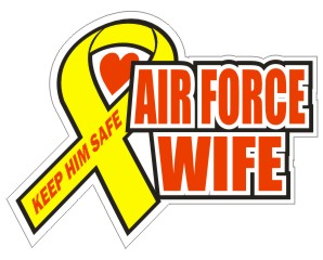 Keep Him Safe Ribbon Sticker AIR FORCE