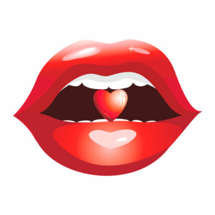 lips heart sticker