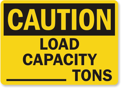 Load Capacity Caution Sign