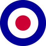 London royal air force round sticker