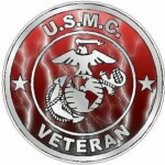 MARINE CORPS VETERAN lightning red