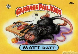 MATT Rat Funny Decal Name Sticker