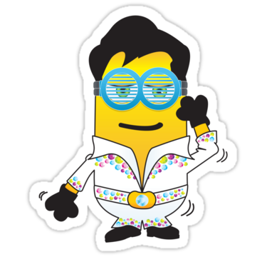 Minion Elvis Sticker