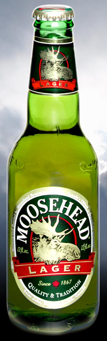 Moosehead Lager Beer Bottle Sticker