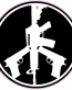 Peace-Sign-Gun-BLACK AND WHITE GUN CONTROL Sticker