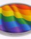 Pride Oval  Flag 3D Chrome Emblem