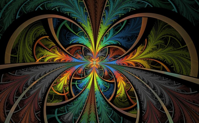 psychedelic patterns wall decal or window sticker 04