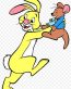 rabbit shocked pooh sticker