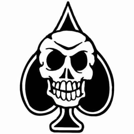 Skull of Spades Vinyl Decal