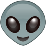 Alien_Emoji_BLUE Alien Head Sticker
