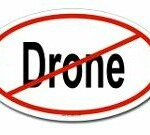 Anti Drone Oval Bumper Sticker