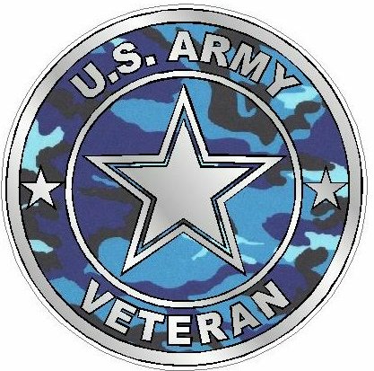 ARMY VETERAN camo blue