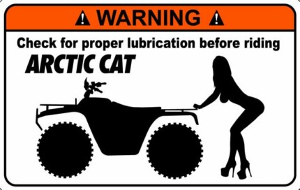 Artic Cat Funny Warning Stickers 1