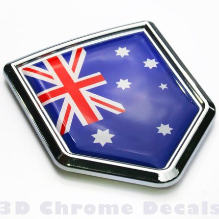 Australia Flag Crest Car Chrome Emblem 3D Decal Sticker