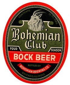 Bohemian Club Bock Beer Label Sticker 2