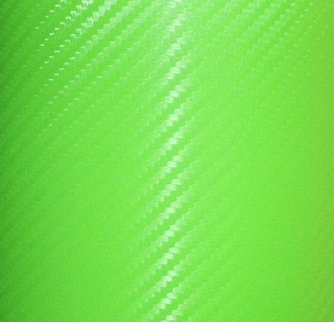 Carbon Fiber Adhesive Vinyl Sheet Decal LIME GREEN