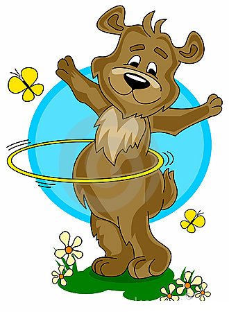 Cartoon Bear Hooping Sticker