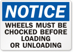 Chock Wheel Signs and Labels 39