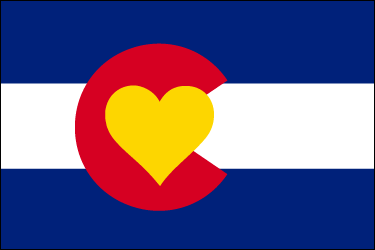 Colorado Love flag sticker