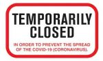 COVID - 19 office-temporarily-closed-coronavirus-sticker