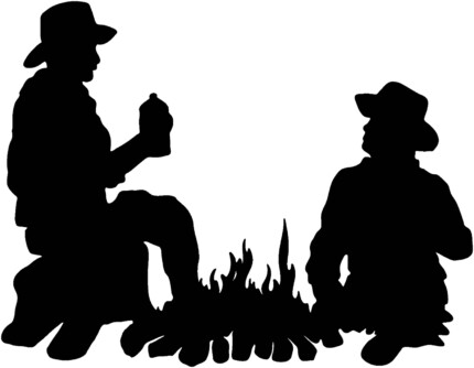 cowboy campfire decal