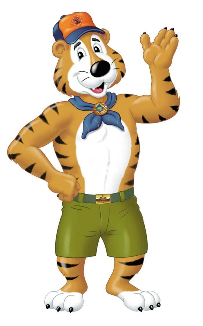 cub scout tiger character sticker