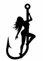 DIRTY HOOKER DIE CUT FISHING DECAL 33