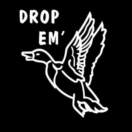 drop em funny duck hunting decal sticker