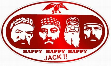 Duck Dynasty Color Oval Sticker RED