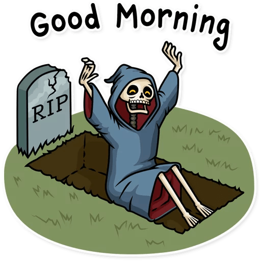 friendly death_grim reaper sticker 19