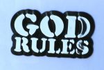 God Rules Chrome Emblem