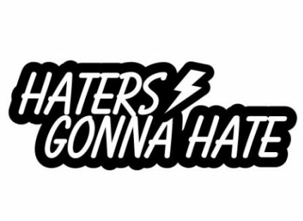 Haters gonna hate bolt Funny Vinyl Car Decal