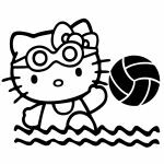 Hello K Water Polo Decal
