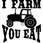 I Farm You Eat Diecut Decal