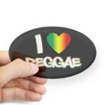 i love reggae oval decal