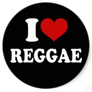 i love reggae round sticker