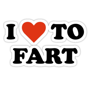 I love to fart funny decal