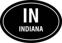 Indiana Oval Decal