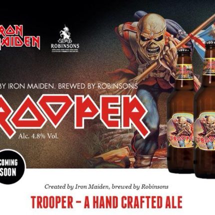 Iron Maiden Trooper Beer Horns Up Rocks