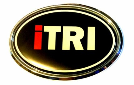 ITRI BLACK Oval 3D Chrome Running Emblem