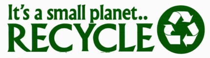 its_a_small_planet_recycle_bumper sticker