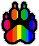 LGBT GAY PRIDE PAW STICKER