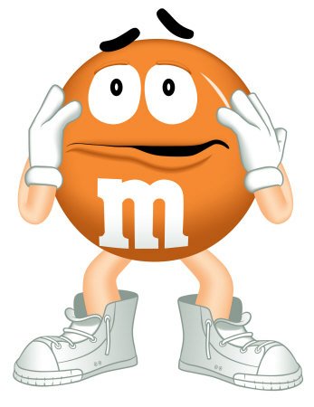 m&m orange sticker 3