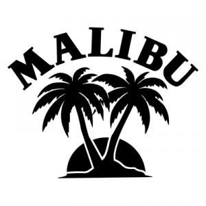 malibu diecut decal