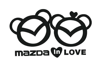 MAZDA IN LOVE Vinyl Sticker Decal car graphics Bear
