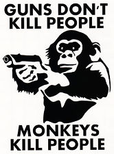 MONKEYS KILL PEOPLE DIE CUT DECAL