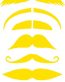 Mustache Sticker Set Combo 8